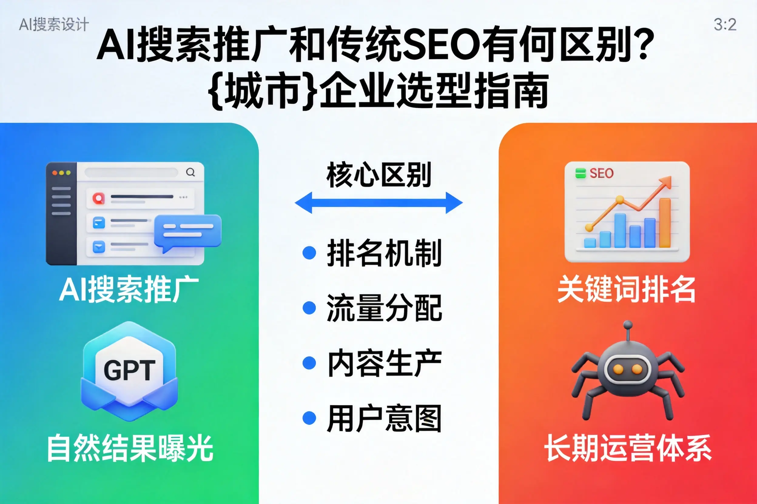 AI搜索推广和传统SEO有何区别？昌江企业选型指南