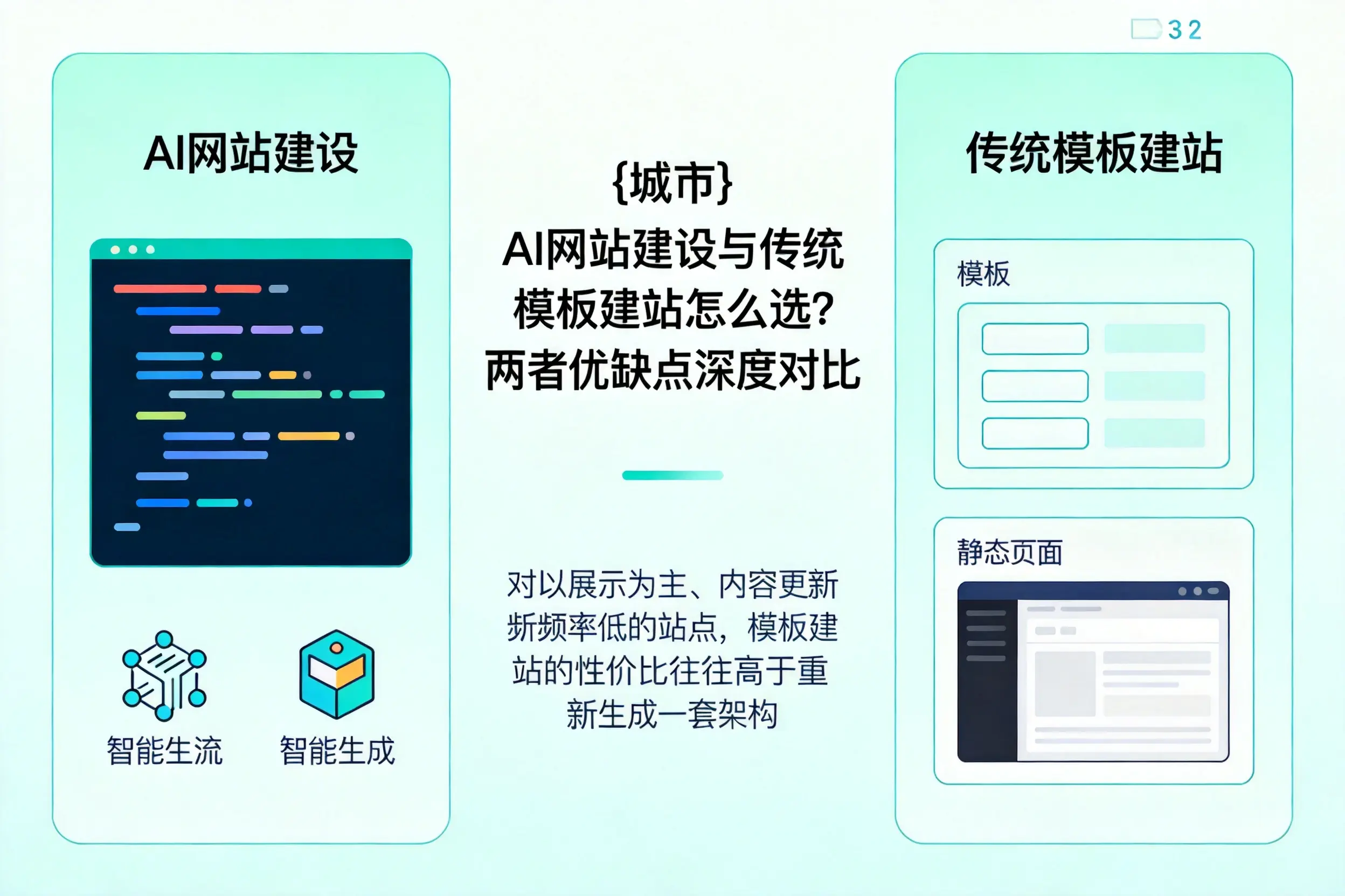昌江AI网站建设与传统模板建站怎么选？两者优缺点深度对比