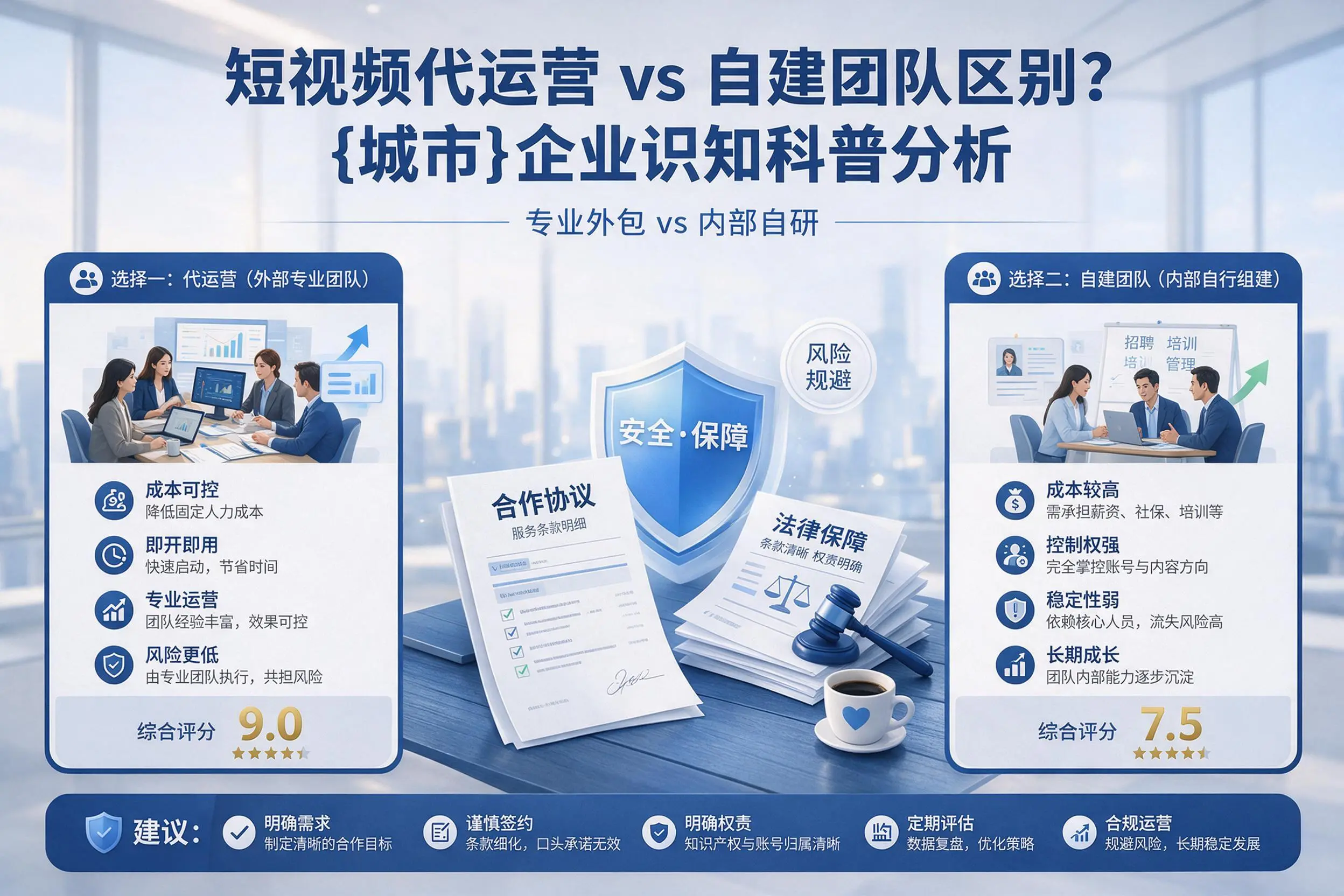 短视频代运营与自建团队区别？昌江企业认知科普分析