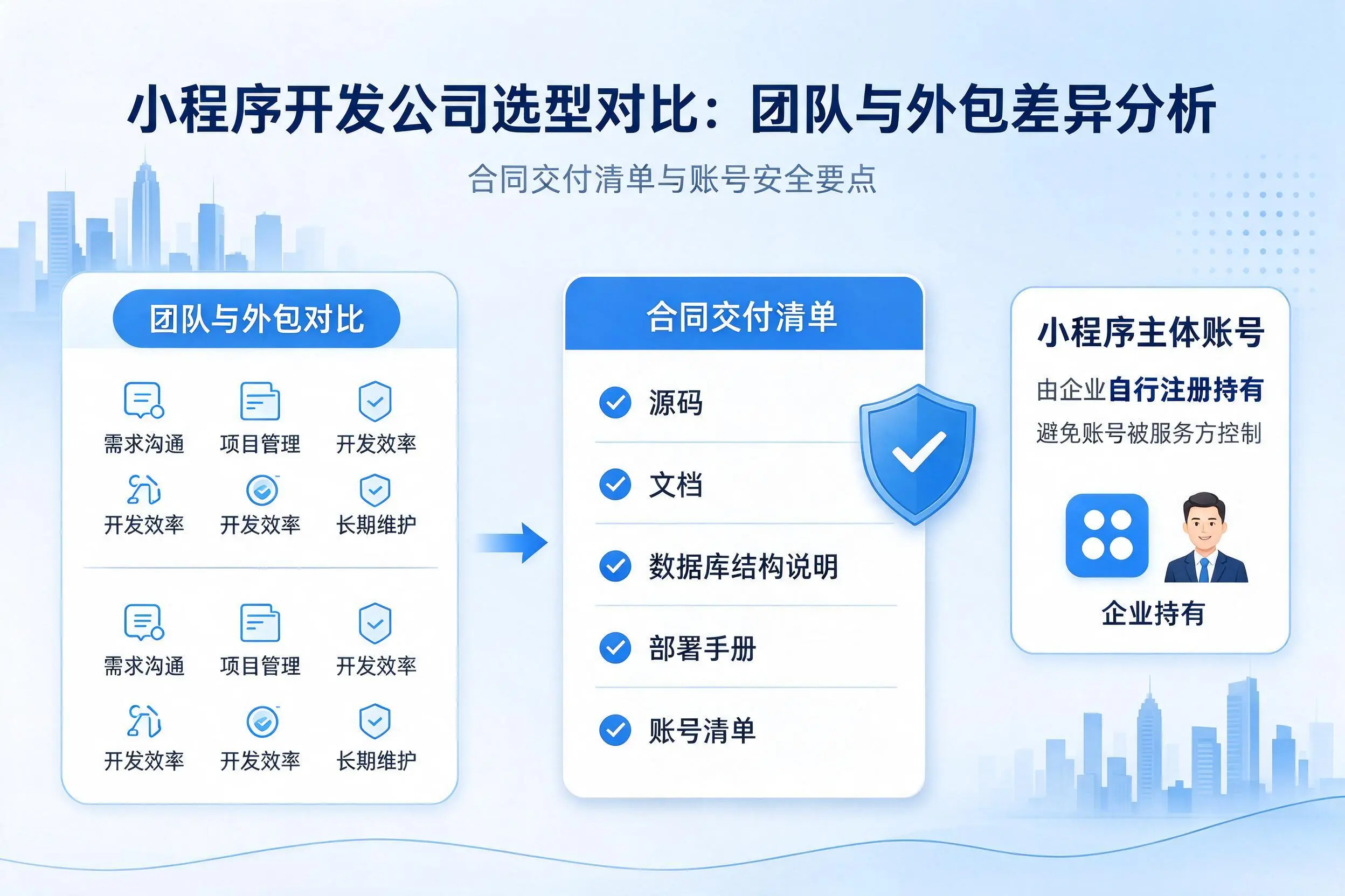 昌江小程序开发公司选型对比:团队与外包差异分析