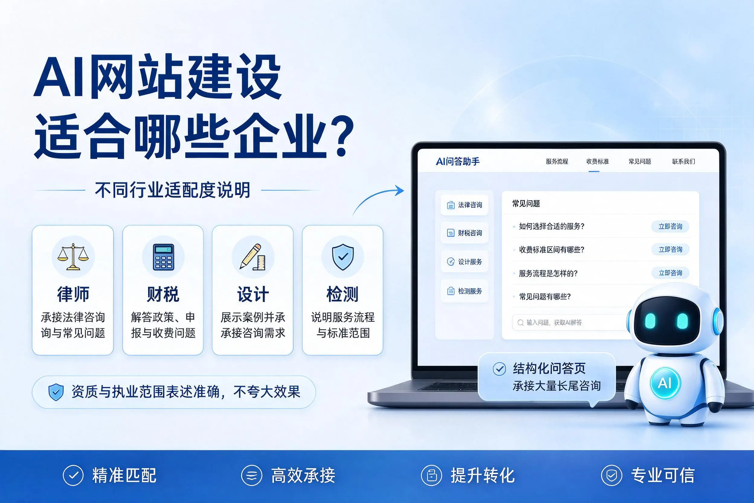 AI网站建设适合哪些企业？昌江不同行业适配度说明